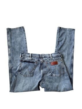 Wrangler Retro Slim Boot Jeans Mens 36x36 Blue Medium Wash Stretch Denim EUC